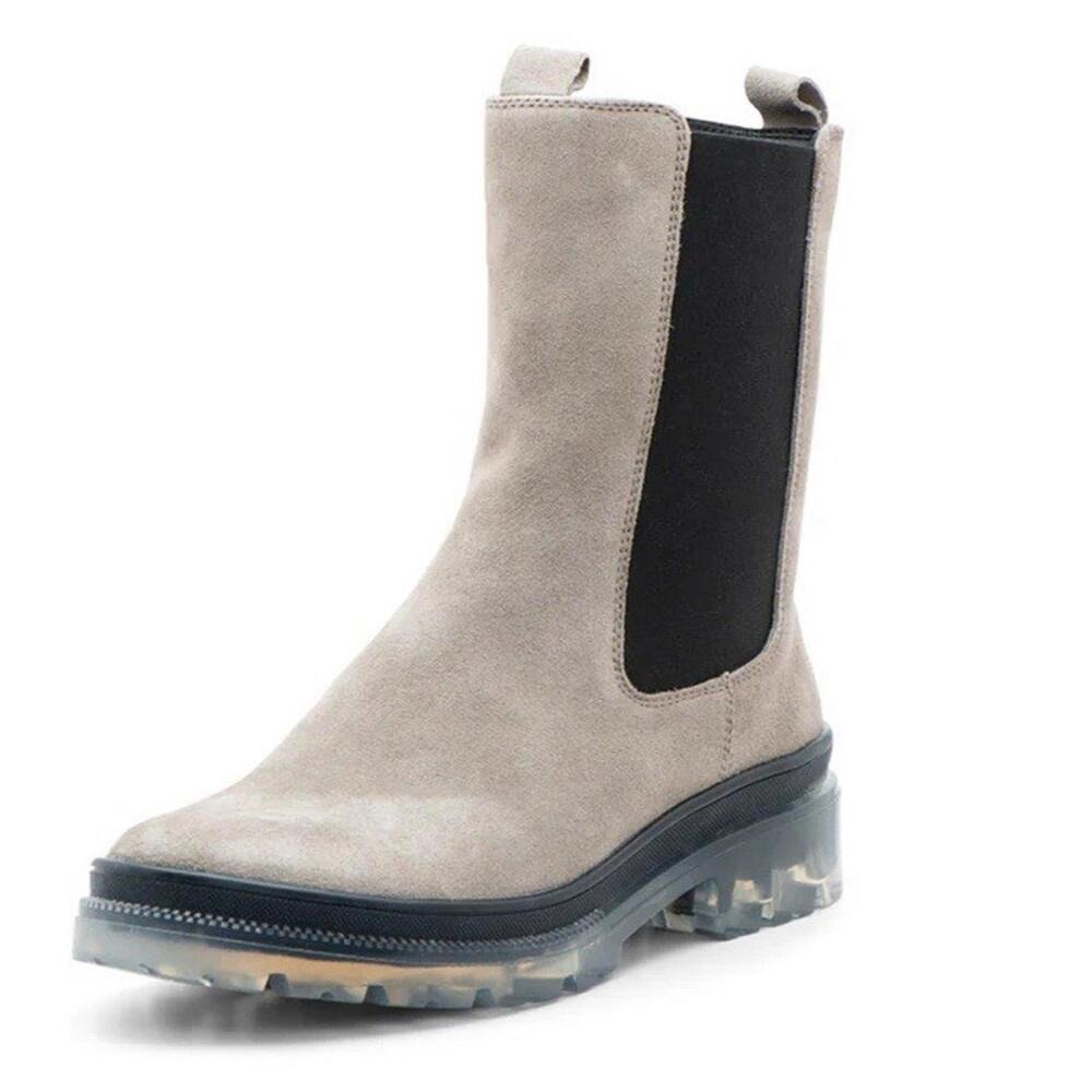 Ara Womens Size 4 Ankle Boots Lug Suede Chelsea Moon Gray NEW Darling$220